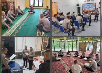 Batalyon B Pelopor Brimob Sumut Gelar Pembinaan Rohani dan Mental Serentak di Tiga Kesatrian