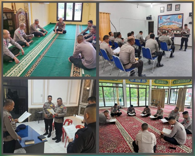 Batalyon B Pelopor Brimob Sumut Gelar Pembinaan Rohani dan Mental Serentak di Tiga Kesatrian