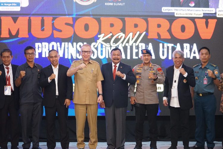 Dansat Brimob Polda Sumut Hadiri Musorprov KONI Sumut 2025, Wakili Kapolda Sumut Dukung Penuh Kemajuan Olahraga Daerah