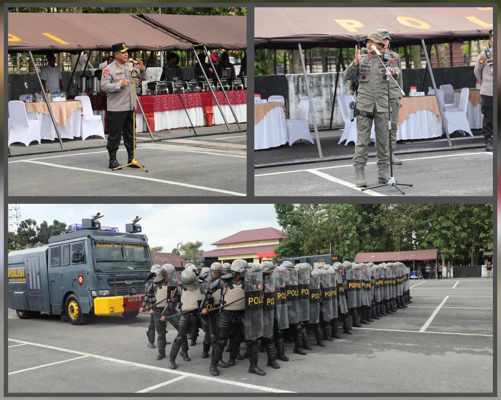 Satuan Brimob Polda Sumut Ikuti Latihan Gabungan Penanganan Unjuk Rasa di Mapolda Sumut, Tingkatkan Kemampuan Teknis Dan Taktis Satuan Brimob Polda Sumut Ikuti Latihan Gabungan Penanganan Unjuk Rasa di Mapolda Sumut, Tingkatkan Kemampuan Teknis Dan Taktis