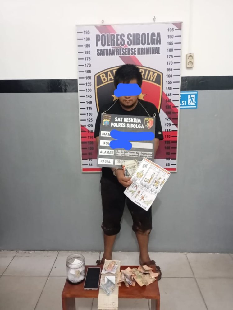 Tim Opsnal Sat Reskrim Polres Sibolga Amankan Perjudian Tebak Angka