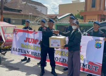 Jumat Berkah, Brimob Polda Sumut Tebar Kebaikan Lewat Baksos di Medan Tembung