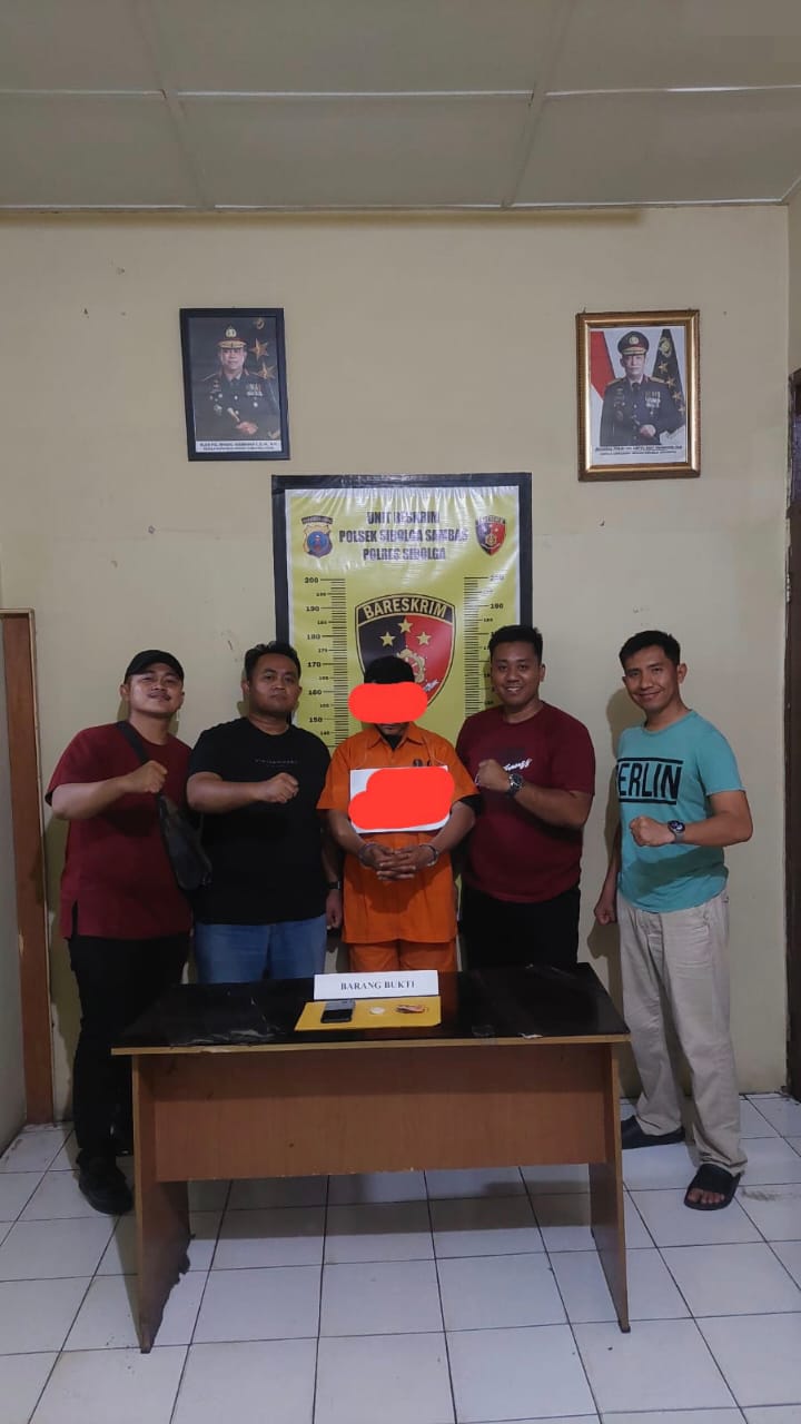 Tim Reskrim Polsek Sibolga Sambas Amankan Tersangka Pemilik Narkoba