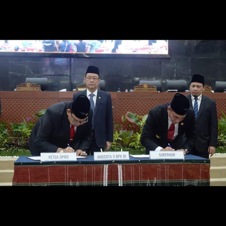 Penandatanganan berkas Opini WTP BPK RI (Photo Istimewa)