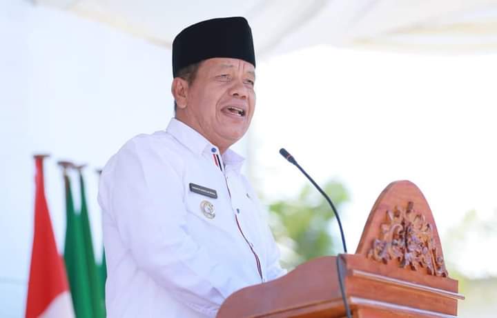 Bupati Simalungun Radiapoh Hasiholan Sinaga saat memberikan kata sambutan (Ist)