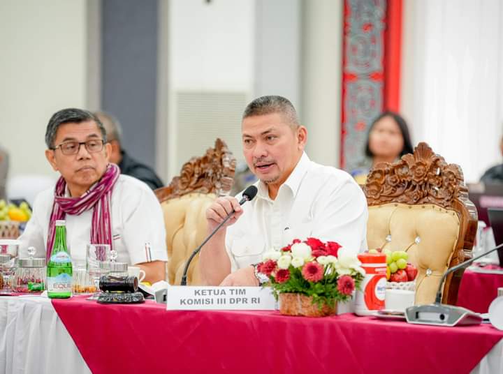Anggota Komisi III DPR RI di Mapolda Sumut sekaligus sebagai kunjungan kerja