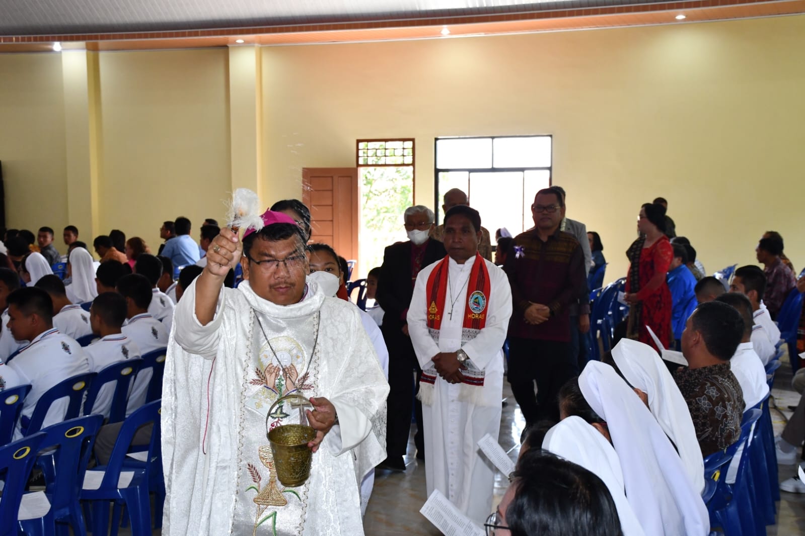 Kongregasi Frater CMM dipimpin langsung oleh Uskup Keuskupan Sibolga Mgr Fransiskus Tuaman Sinaga