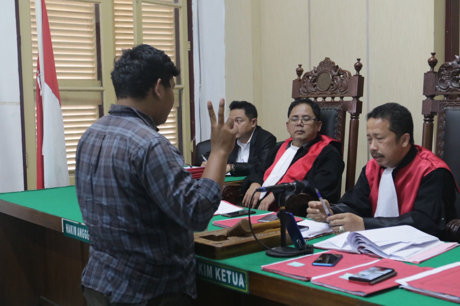 Persidangan kasus pengancaman bunuh terhadap wartawan Medan (photo istimewa)