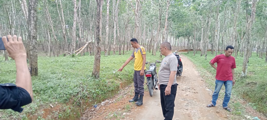 Kapolsek Serbelawan pimpin olah TKP peristiwa begal yang di alami korban (ist)