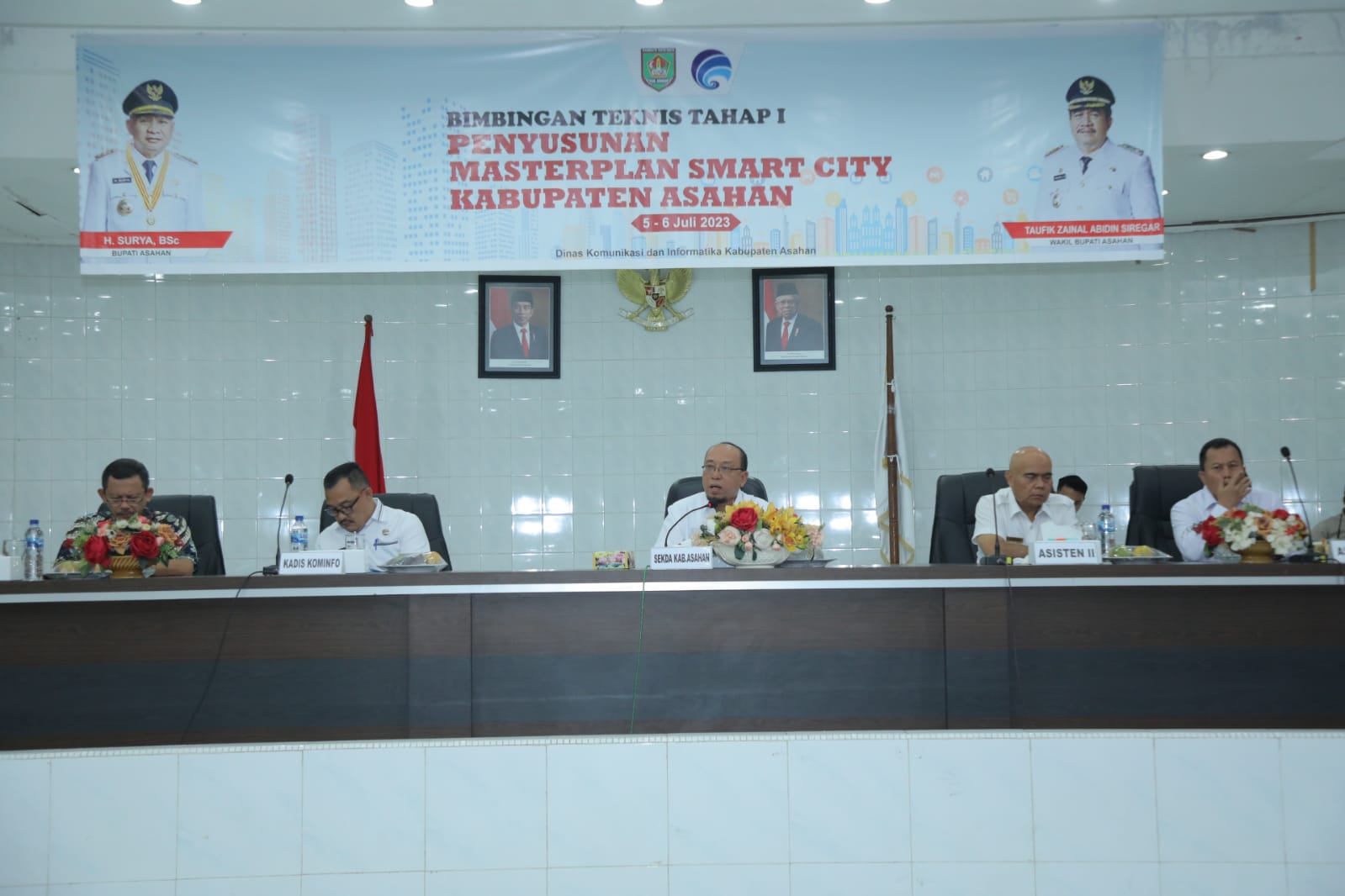 Saat giat bimtek dilaksanakan yang dipimpin sekda Asahan Jhon Hardi ( Ist)