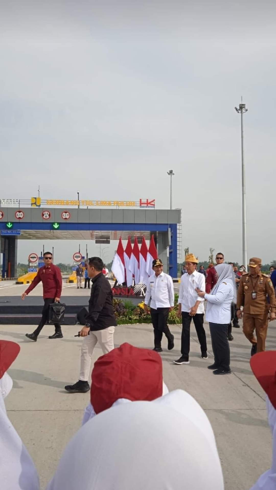 Tampak foto diduga oknum Camat Tapian Dolok, Juraini Purba seolah mendampingi Presiden RI Joko Widodo.