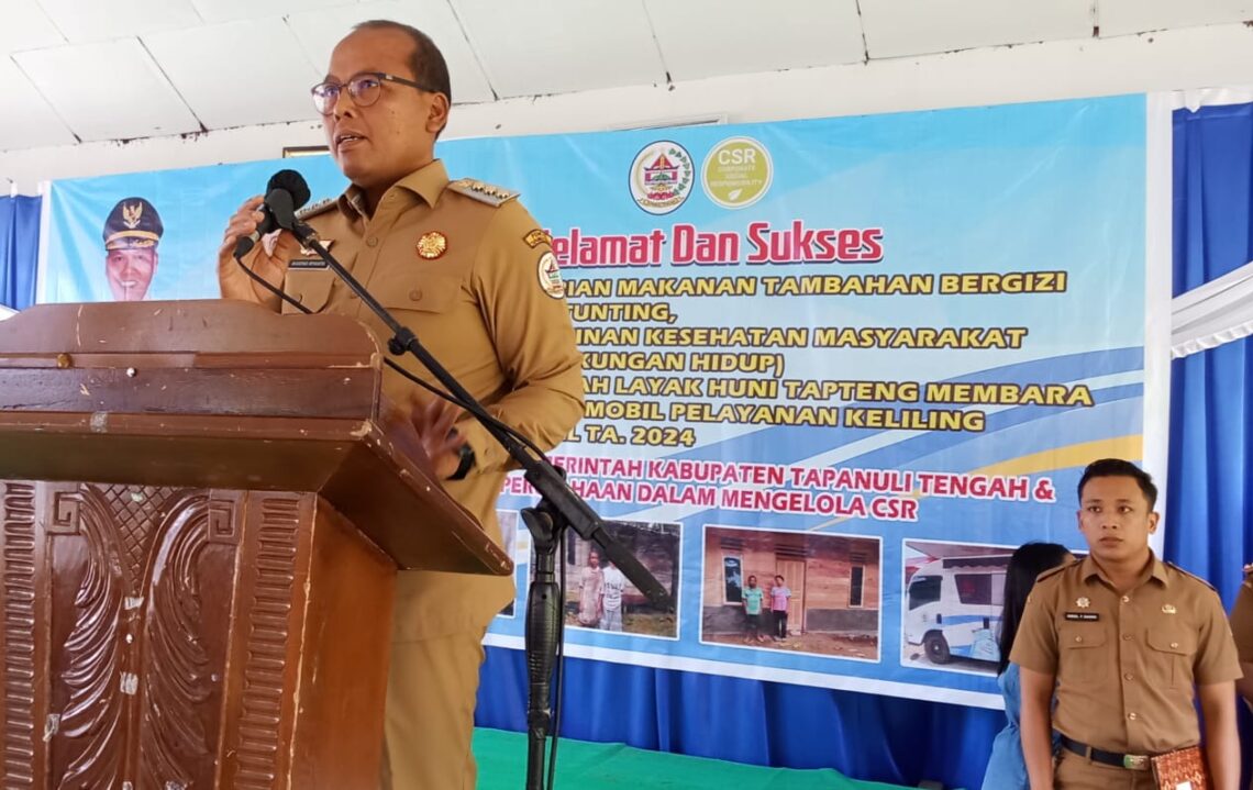 Pj. Bupati Tapteng Sugeng Riyanta saat menjelaskan terkait pengajuan dirinya sebagai pihak terkait dalam gugatan Pilkada Tapteng di MK.