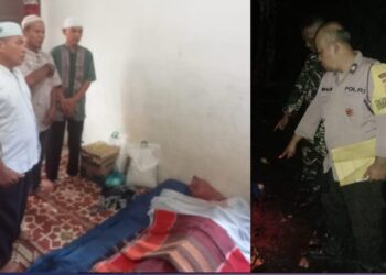 Tim Bona Uli Rajagukguk SH pasca berbelasungkawa di rumah duka dan personil Polsek Tanah Jawa saat olah TKP (Tempat Kejadian Peristiwa)
