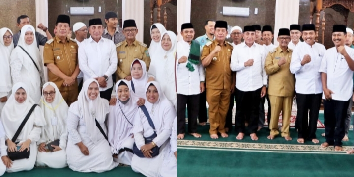 Gubsu, Bupati, Wabup fose bersama ulama dan ibu ibu pengajian