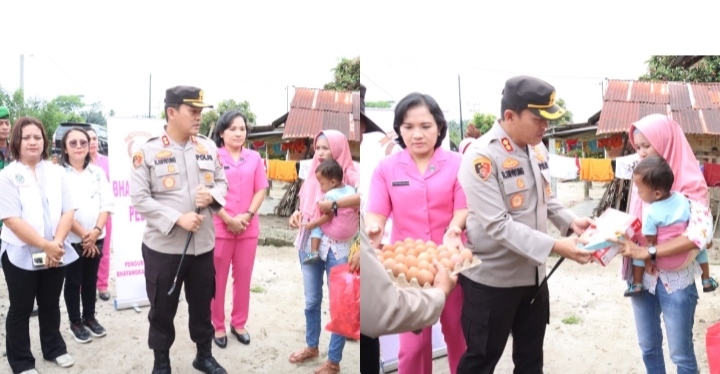 Polres Simalungun berikan makanan tambahan program stunting