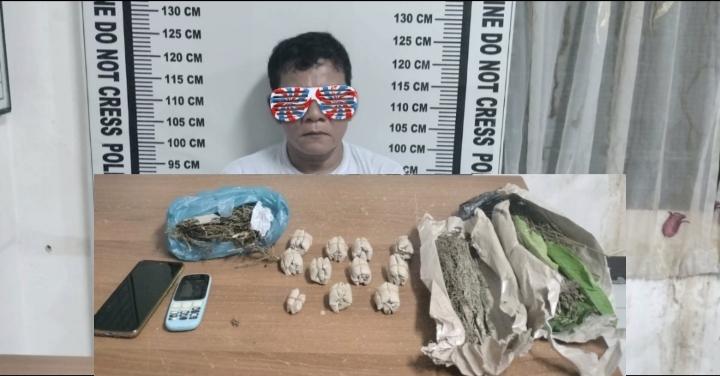 Tersangka "Lobang" alias AR dan barang bukti yang diamankan