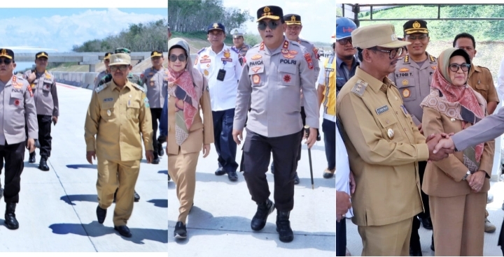 Wabup dan Walkot Dampingi Kapoldasu Meninjau Tol Sinaksak - Dolok Merawan