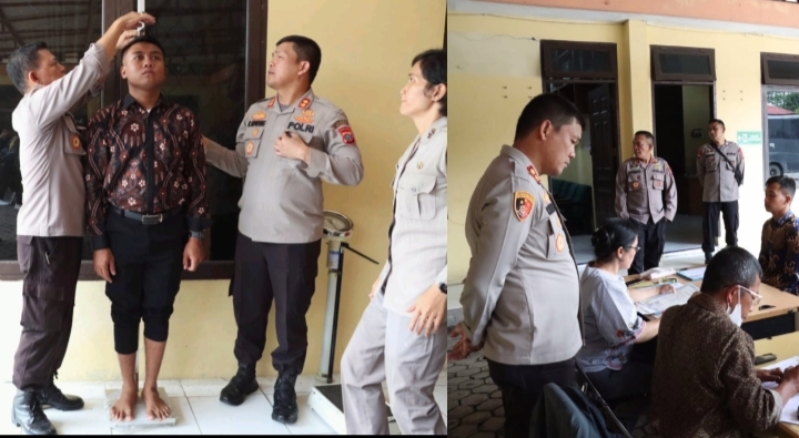 Kapolres Simalungun meninjau pemberkasan pencalonan anggota Polri