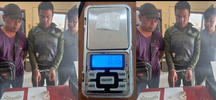 Tersangka dan barang bukti diamankan di Mako Sat Narkoba Simalungun