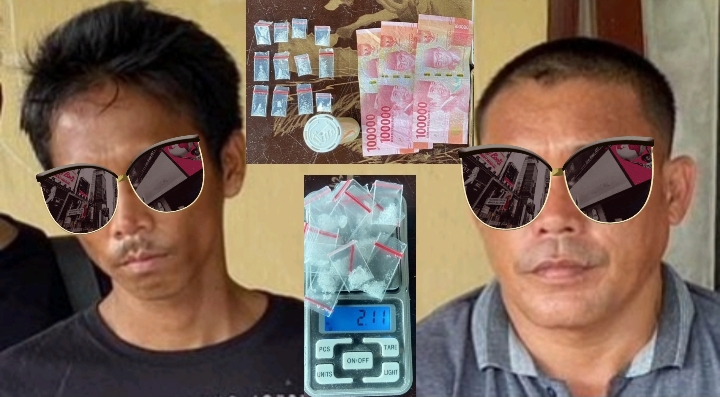 Tersangka dan barang bukti diamankan ke Mako Sat Narkoba Simalungun