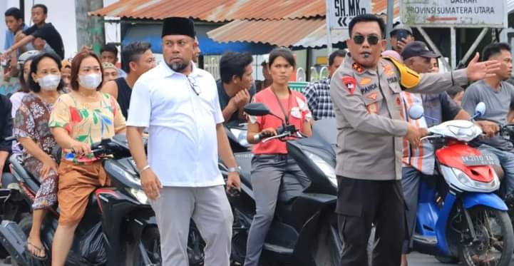 Kapolda Sumut atur lalu lintas di Labura