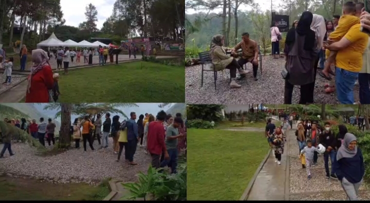 Wisatawan di Toba Caldera Resort