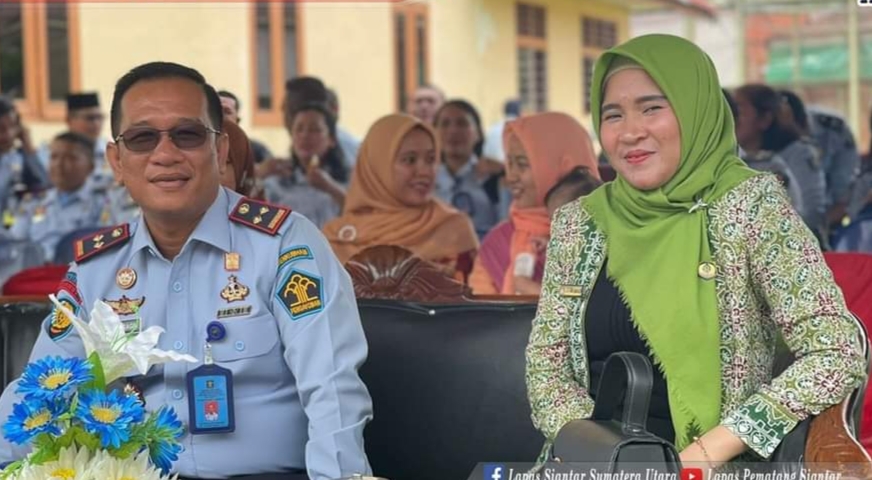 Suasana syukuran Halal Bihalal sekaligus pelepasan purnabhakti