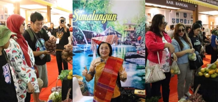 Stand Pemkab Simalungun pada Penas Petani Nelayan Sumbar (photo istimewa)