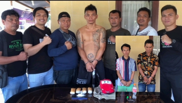 Tersangka dan barang bukti di Mapolres Simalungun (photo istimewa)