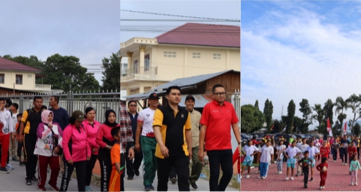 Polres Toba Gelar Jalan Santai Dan Olahraga Bersama Forkopimda