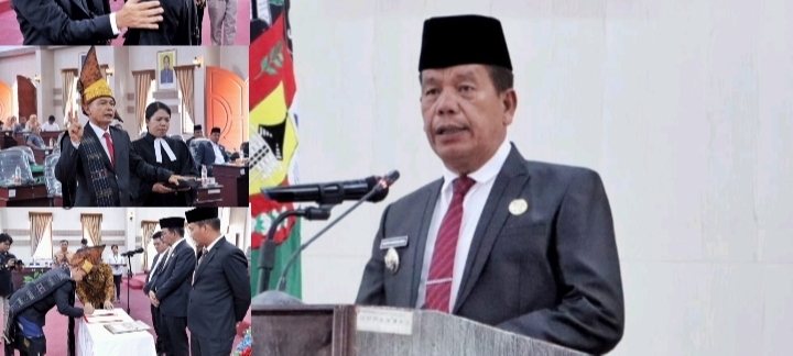 Bupati pada pelantikan PAW DPRD