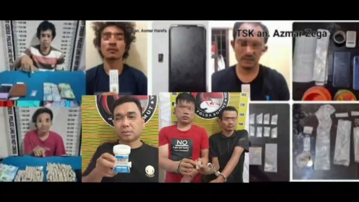 Para tersangka dan BB pengungkapan