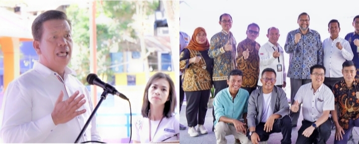 Bupati Radiapoh Hasiholan Sinaga saat menyampaikan agar pengelola Dewita Karang Anyer menjaga keramahtamaan dan kebersihan