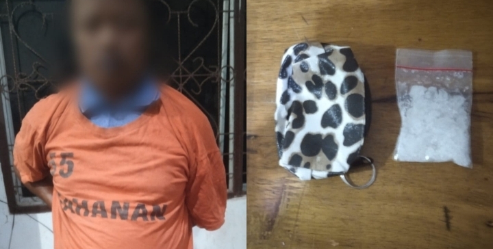 Tersangka dan barang bukti diamankan di Mako Polres Simalungun
