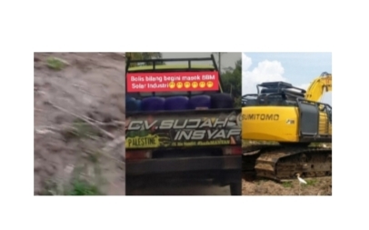 Colt Diesel L300 mengangkut BBM Solar diduga BBM Subsidi milik Piliang selaku pelaksana lapangan vendor "BD"