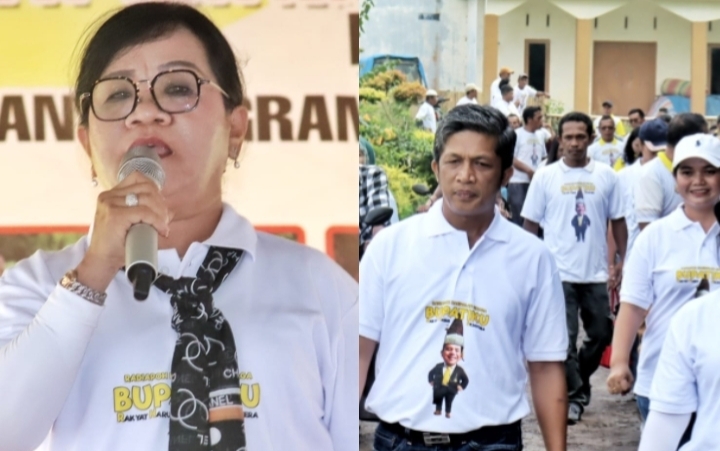 Ketua TP PKK Ratnawati Radiapoh Hasiholan Sinaga pasca mengikuti giat Haroan Bolon di Merek Raya