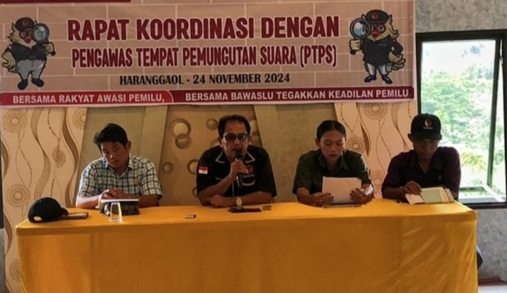 Suasana saat berlangsungnya Rakor Pengawasan Pemilukada Simalungun