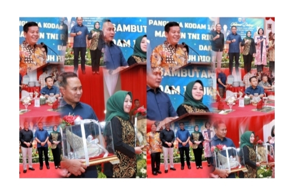Suasana Ramah Tama Panglima Kodam I/BB di aula Makorem 022/PT Jln Asahan Kecamatan Siantar, Simalungun, Sumut