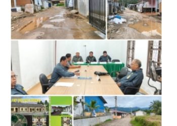 Jalan Perumahan Aek Tolang Permai yang tidak layak dilalui dan suasana sidang BPSK Sibolga yang tidak dihadiri pihak pengembang