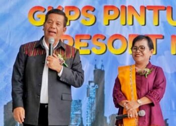 Bupati Simalungun Hadiri Pesta Pembangunan Gedung Sekolah Minggu GKPS Pintu Air Simalingkar Resort Medan Selatan