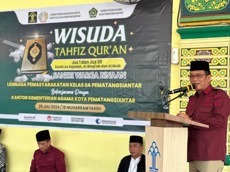 Lapas Kelas IIA Pematangsiantar Gelar Wisuda Tahfidz Qur’an Bagi Warga Binaan.
