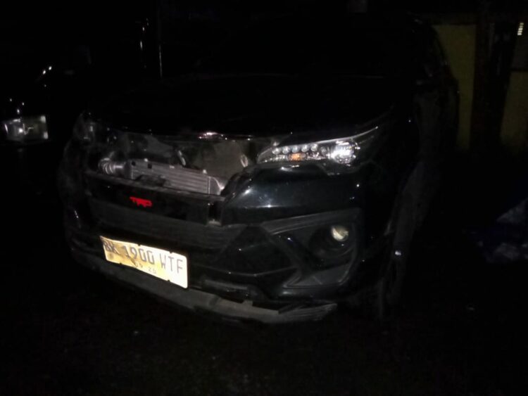 Mobil Fortuner yang menabrak korban