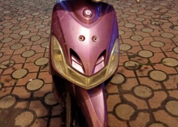 Sepeda motor pelaku yang diamankan polisi