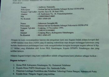 Tangkapan layar laporan ke KPK