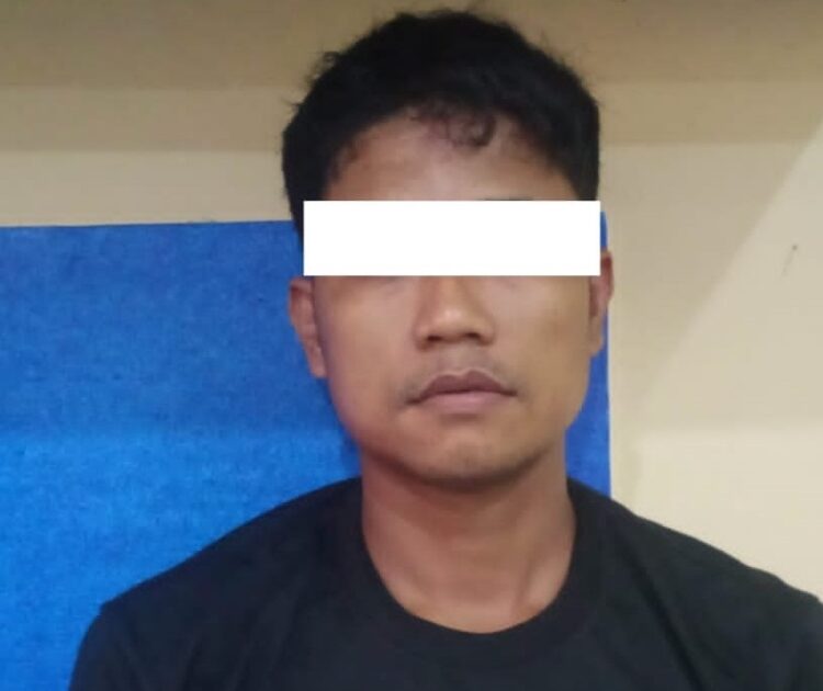 Tersangka, WN saat diamankan polisi.(f:ist/konstruktif)