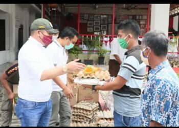 Bupati Taput Nixnon Nababan Meyerahkan Bantuan Covid 19 Kepada Para Supir