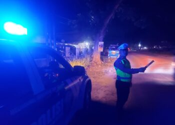 Sat Lantas Polres Simalungun melaksanakan kegiatan Blue Light Patrol (BLP) sebagai langkah antisipasi terhadap geng motor dan kejahatan jalanan di wilayah hukum Polres Simalungun.(Nawasenanews/Ist)