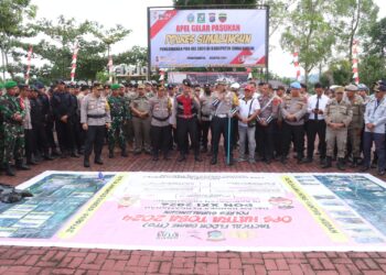 Kapolres Simalungun saat memimpin Tactical Floor Game (TFG) Operasi HATRA TOBA 2024 untuk Pengamanan PON XXI.( Nawasenanews/ Ist)