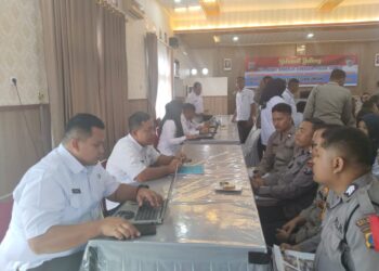 Tim audit kinerja Itwasda Polda Sumut saat mengaudit kinerja personel Polres Simalungun Tahap II di Mapolres Simalungun di Pematang Raya. ( Nawasenanews/ Ist)