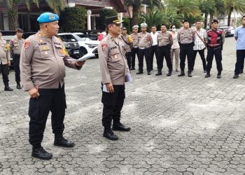 Polres Simalungun melakukan pengamanan ketat yang dilakukan sesuai dengan Operasi Mantap Praja 2024, yang merupakan bagian dari pengamanan rangkaian Pilkada Simalungun.( Nawasenanews/ Ist)